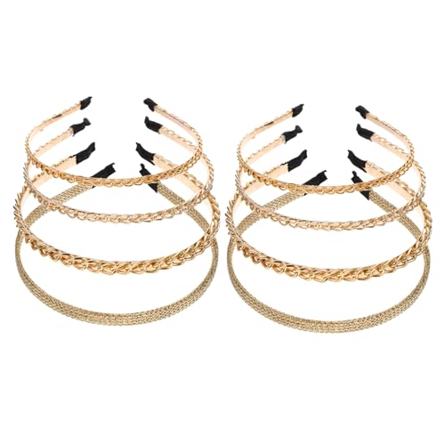 VALICLUD 8stücke Metall Haarband Für Damen Und Mädchen Kette Stirnbänder Aus Hochwertiger Legierung Haar Zubehör Mit Elastischem Design Passend Zu Verschiedenen Kleidern Und Frisuren von VALICLUD