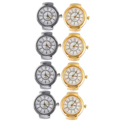 VALICLUD 8stücke Digitale Fingeruhr Im Ringdesign Für Damen Und Herren Ringuhr Mit Goldenem Und Silbernem Ziffernblatt Als Für Täglichen Gebrauch von VALICLUD