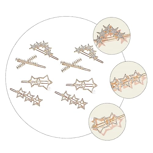 VALICLUD 8stücke Goldener Haarschmuck Damen Kopfschmuck Kristall Haarspange Frauen Haarschmuck Accessoire Schmuck Für Hochzeit Und Party von VALICLUD
