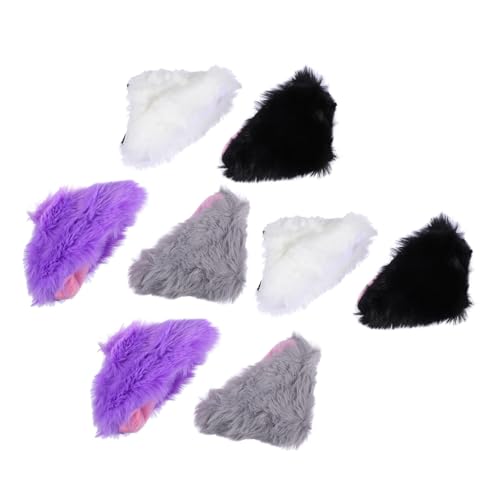 VALICLUD 8stücke Katzenohren Haarclips Aus Kunstfell Teilig Cosplay Haarschmuck Für Halloween Und Partys Bequem Und Auffällig Geeignet Für Haartypen von VALICLUD