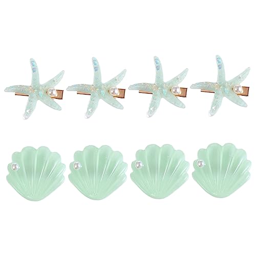 VALICLUD 8stücke Pack Zarte Haarclips Für Mädchen Mit Muschendesign Haarnadeln Kristallen Kopfschmuck-accessoires Für Partys von VALICLUD