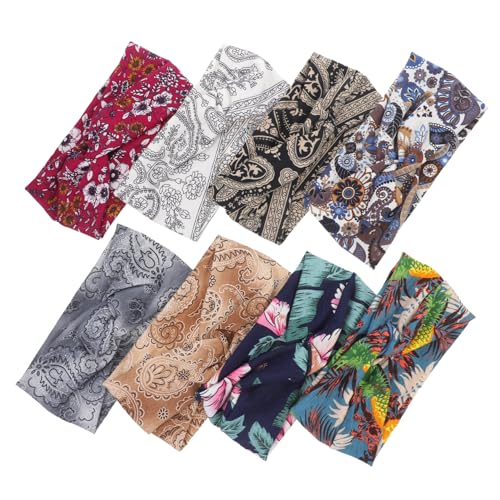 VALICLUD 8stücke Schweißbänder Für Damen Atmungsaktives Stirnband Sport Rutschfeste Kopf Schweißbänder Yoga Schweißband-stirnband Fitness Sport-haarwickel Basketball von VALICLUD