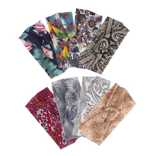 VALICLUD 8stücke Schweißband Stirnband Für Damen Sport Yoga Fitness Haarband Feuchtigkeitsableitend Anti-rutsch Schnelltrocknend Komfortabel Tragbar von VALICLUD