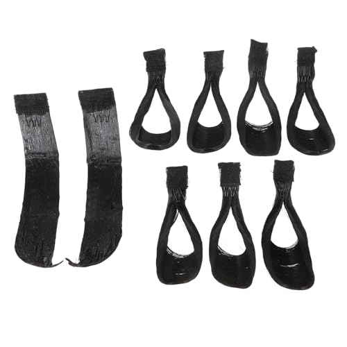 VALICLUD 9 Stück Patch Bangyanhair Clip In Echthaar Französischer Clip In Haarteil Kunstpony Clip Echthaar Fake Echthaar Schwarzer Hochtemperaturdraht von VALICLUD