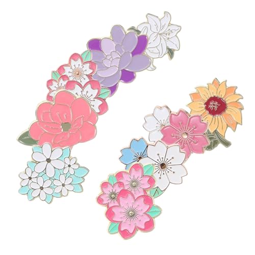 VALICLUD 9 Stück Teiliges Kawaii Emaille Anstecknadeln Blumenmotiv Langlebig Modisch Vielseitig für Kleidung Rucksack Hut Damen Herren Zubehör von VALICLUD