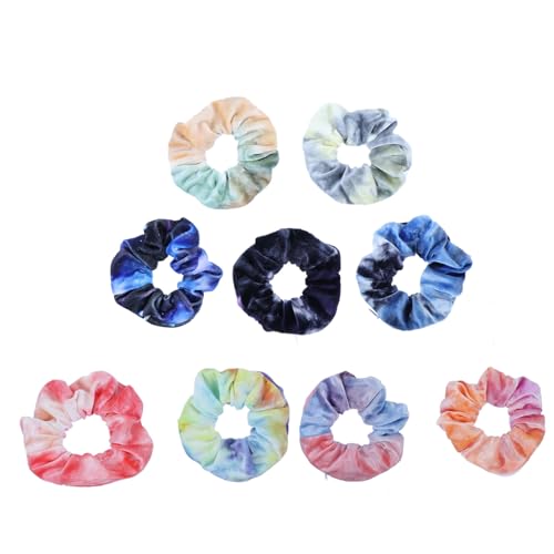VALICLUD 9 Stück Teiliges Velvet Haargummis mit Verstecktem Reißverschluss Elastische Haargummis für Damen und Mädchen Bunte Haarschleifen Schonend gegen Haarbruch Vielseitig für Alltag von VALICLUD