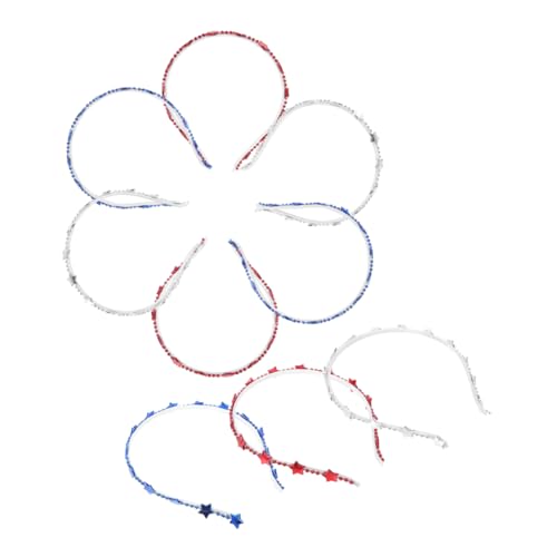 VALICLUD 9stücke Teiliges Patriotische Haarbänder Für Und Junge Mädchen Unabhängigkeitstag Memorial Day Haarschmuck Und Stern-haarschmuck Für Feiern Und Partys von VALICLUD