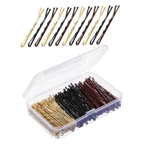 VALICLUD 900 Haarnadeln Wellenförmige Haarnadeln für Frauen Mädchen und Unsichtbare Haarspangen zum Fixieren von Hochsteckfrisuren Vielseitige Styling Clips mit Aufbewahrungsbox von VALICLUD