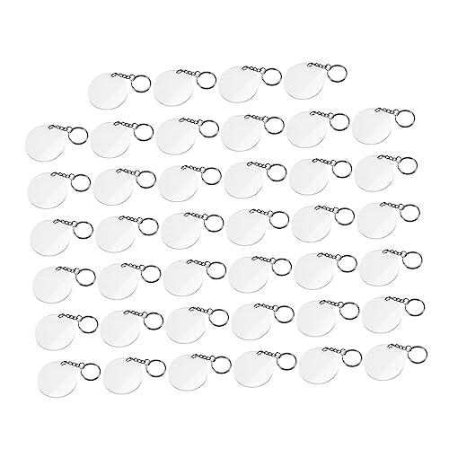 VALICLUD -schlüsselanhänger-rohlinge Transparent Rund DIY-bastelset Leerer Schlüsselanhängerring Zum Formen Und Verzieren Für Hochzeit Weihnachten Souvenir von VALICLUD