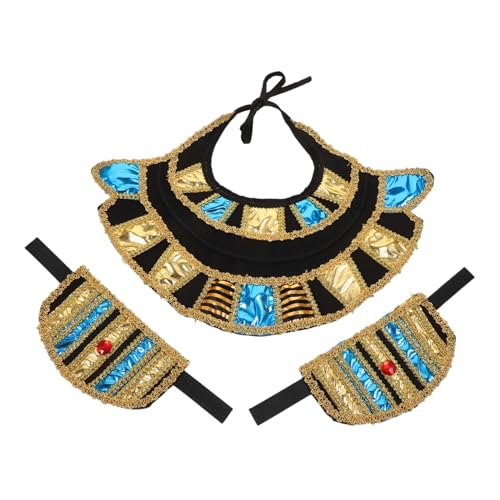 VALICLUD Ägyptisches Kostümzubehör Ägyptischem Kragen Und Armband Verstellbares Design Für Halloween-partys Rollenspiele Und Themenpartys von VALICLUD