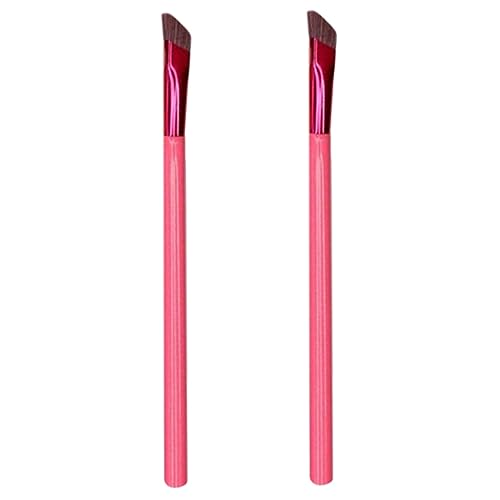 VALICLUD Abgewinkelter Augenbrauenpinsel 2 Stück Für Damen Make up Pinsel Für Augenbrauen Und Concealer Präzisionspinsel in Rot Für Augen Make up Und Kosmetik von VALICLUD