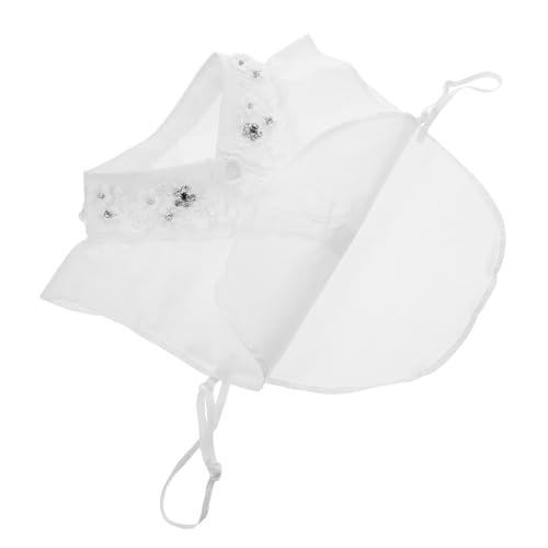 VALICLUD Abnehmbare Baumwoll Falscher Kragen Damen Hemdkragen Einsatz Atmungsaktiv Vielseitig für Pullover Mäntel Frühling Herbst Komfortabler Fake Collar Zubehör Weiß Stil von VALICLUD