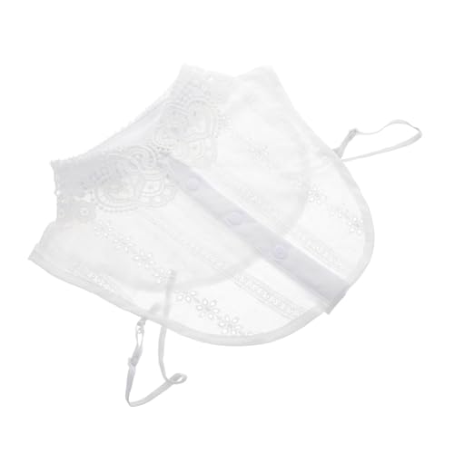 VALICLUD Abnehmbare Damen Blusenkragen aus Baumwolle mit Großer Spitze Weicher Fake Collar Eleganter Shirt kragen für Vielseitige Mode Natürlicher Sitz Schnell Trocknend Wiederverwendbar von VALICLUD