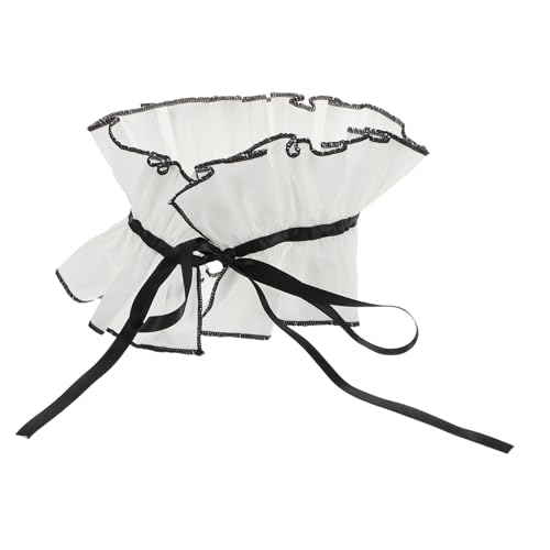 VALICLUD Abnehmbarer Kragen Für Damen Aus Baumwolle Halskrause Mit Rüschen Für Unterwegs Plissierter Nackenschutz Vielseitiger Stehkragen Für Verschiedene Anlässe von VALICLUD