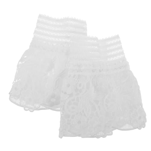 VALICLUD Abnehmbare Spitzen Spitzenmanschetten Damen Rüschen Fake Wrist Komfortable Vielseitige Mode für Pullover Jacken Sweatshirts von VALICLUD