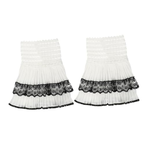 VALICLUD Abnehmbare Spitzenärmel Manschetten Damen Transparente Ärmel Accessoires Atmungsaktive Chiffon Spitzen Manschetten für Blusen Kleider Partys und Alltag von VALICLUD
