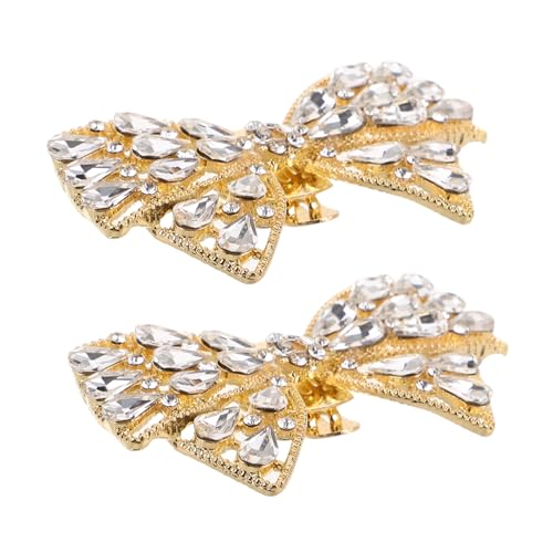 VALICLUD Abnehmbare Strass Schuhclips Schleife Glitzernde Modeschmuck Schuhe Schnallen Damen Hochzeit Party Schuhdekoration Zubehör von VALICLUD