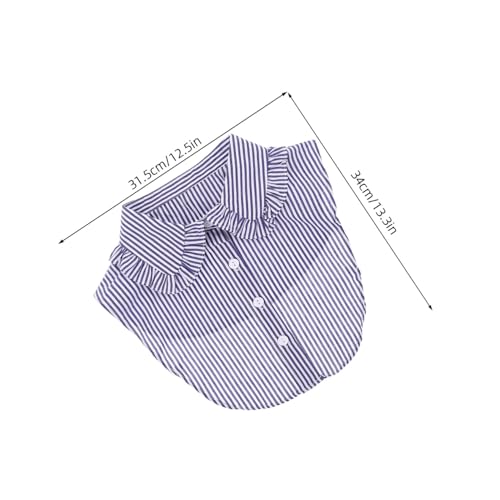 VALICLUD Abnehmbarer Damen Falscher Kragen mit Rüschen Gestreifter Vintage Halbkragen Hemdkragen Eleganter Krageneinsatz für Pullover und Blusen Vielseitiges Modeaccessoire für Business von VALICLUD