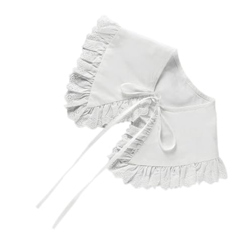VALICLUD Abnehmbarer Damen Spitzenkragen aus Baumwolle mit Stickerei Eleganter Fake Collar für Blusen und Shirts Atmungsaktiv Bequem Vielseitig Kombinierbar von VALICLUD