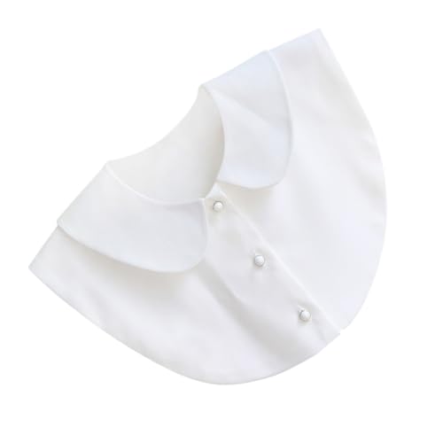 VALICLUD Abnehmbarer Fake kragen Halbshirt Blusenkragen Detachable Choker Weiß Rundhals Baumwoll polyester Mix Komfortabel Passend für Kleider Pullover von VALICLUD