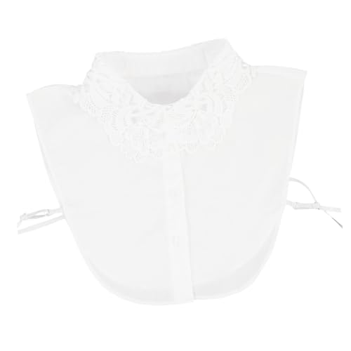 VALICLUD Abnehmbarer Spitzen Fake Kragen Damen Halbbluse Elegant für Hemd Pullover Kleid Zubehör von VALICLUD
