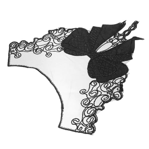 VALICLUD Abnehmbarer Spitzenkragen Für Damen Modischer Falscher Kragen Aus Schwarzer Stickerei Für Blusen Kleider Und Pullover Als Stilvolles Accessoire von VALICLUD