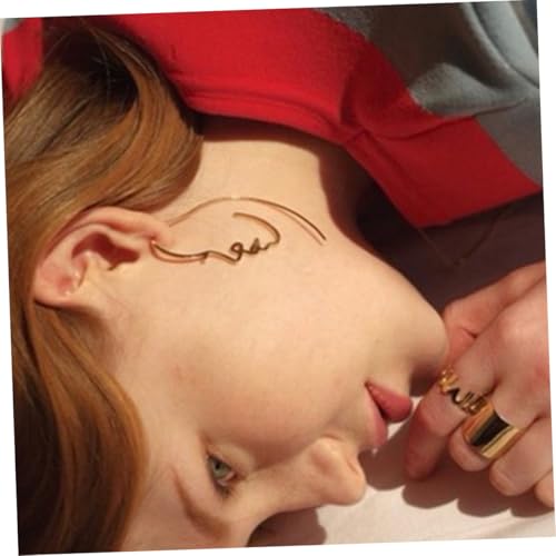 VALICLUD Abstrakte Gesichtslinien Ohrhänger Damen Temperamentvolle Ohrringe Modern Stilvolle Accessoires für Alltag und Party Silberfarben von VALICLUD