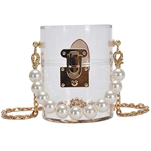 VALICLUD Acryl Handtasche Transparent Wickeltasche Perle Umh?ngetasche ünzgeldb?RSE mit Perlengriff VALICLUD Acryl Handtasche Transparent Wickeltasche Perle Umh?ngetasche ünzgeldb?RSE mit Perlengriff von VALICLUD