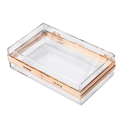 VALICLUD Acryl Transparente Clutch Tasche Für Damen wasserdichte Handtasche Mit Abnehmbaren Schultergurt Für Hochzeiten Partys Und Abendveranstaltungen Großes Innenfach Für Essentials von VALICLUD