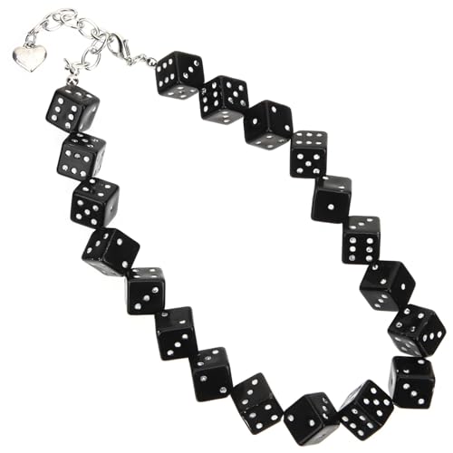 VALICLUD Acryl Würfel Halskette Elastisches Party Schmuck Unisex Punk Choker Kreatives Spiel Accessoire für Damen und Herren VALICLUD Acryl Würfel Halskette Elastisches Party Schmuck Unisex Punk Choker Kreatives Spiel Accessoire für Damen und Herren von VALICLUD