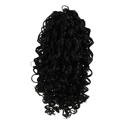 VALICLUD Afro Lockiger Ponytail Haarteil mit Elastischem Netz Einstellbare Haarverlängerung für Damen Natürlicher Look Weich und Leicht für Alltag und Festliche Anlässe von VALICLUD