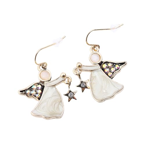 VALICLUD Alloy Ohrringe Damen Engelsflügel Hängend Leicht Kreatives Design Geschenk für Freundin Geburtstag Valentinstag Alltag Weihnachten von VALICLUD