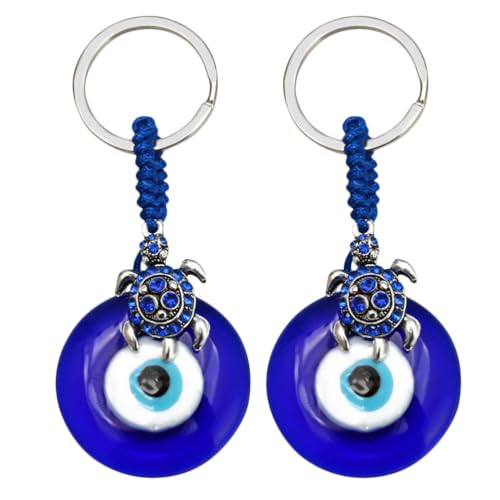 VALICLUD Alloy SchlüSselanhäNger Mit Teufelsauge TüRkisches Auge GlüCksbringer 9 Cm Robustes Design FüR Damen Und Herren Perfekt FüR Geschenke Und Dekoration von VALICLUD