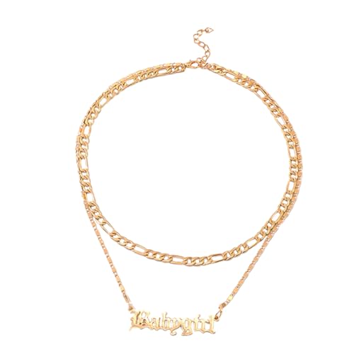 VALICLUD Alphabet-halskette Modekette Frauen Halskette Anhänger Für Mädchen Briefkette Mädchen Halskette Golden von VALICLUD