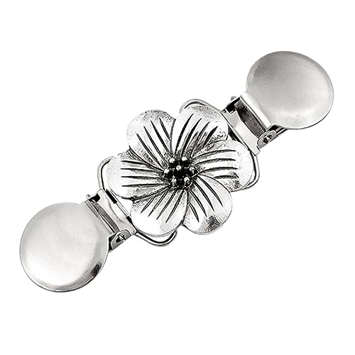 VALICLUD Alu-Clip schalclip kleiderspange Blusenclip Kleidungsaccessoire Pullover für Frauen im Trend Transparente Strickjacke für elegante Damen Cardigan-Clip Modischer Cape-Clip Silver von VALICLUD