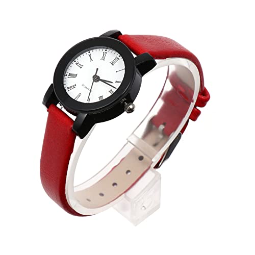 VALICLUD Anschauen Hausschuhe Einfache Uhren Modische Uhren Gürteluhren Professionelle Aufkleber Grüne Dekoration Mini-Dekoration Swing-Modell Rot Spiegelmaterial: Gewöhnlicher Glasspiegel von VALICLUD