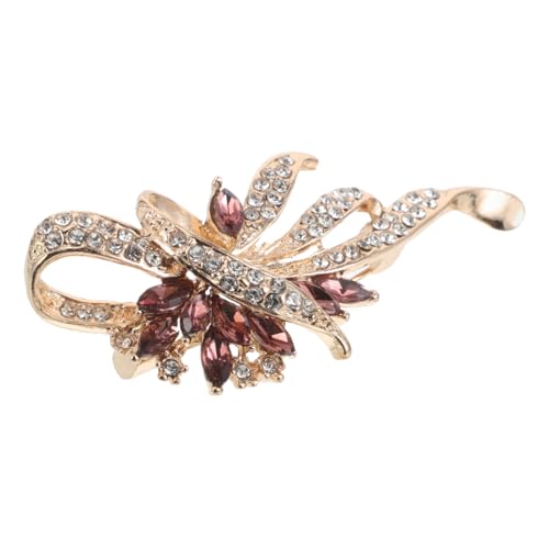 VALICLUD Strass-blumenbrosche Mit Violetten Akzenten Für Kleidung Und Taschen Schmucknadel Für Damen Und Mädchen Auffälliger Schalclip von VALICLUD