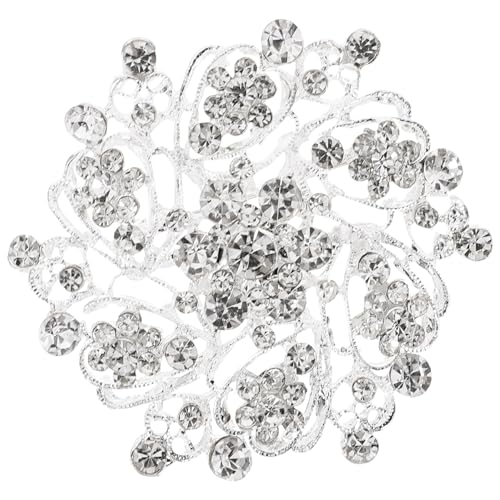 VALICLUD Anstecknadel für Kleidung Frauen abstecknadeln trachtenbrosche Frauen Brosche Broschen und Anstecknadeln Hochzeitskleid Brosche Broschennadel für Damen Strasssteine Silver von VALICLUD