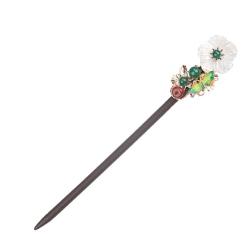 VALICLUD Antike Holz Haarnadel Floral Haarnadel Haarklammer Haarschmuck Haarklammer Chinesisches Traditionelles Haaraccessoire für Elegante Duttfrisuren bei Festen und Alltag für Damen und von VALICLUD