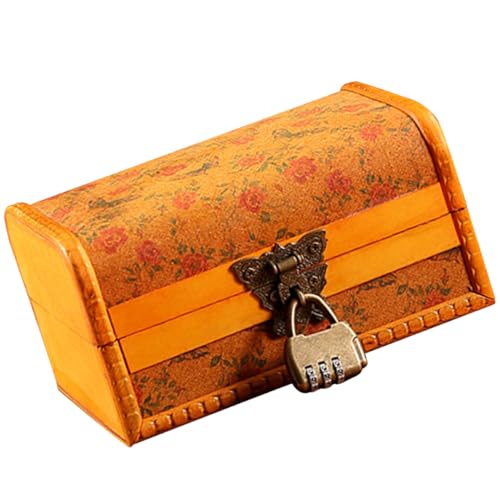 VALICLUD Antike Schmuckbox Mit Schloss Vintage Holz Schmuckaufbewahrung Und Organizer Stilvolle Ring Zubehörbox Für Frauen Perfektes Für Valentinstag Und Besondere Anlässe von VALICLUD