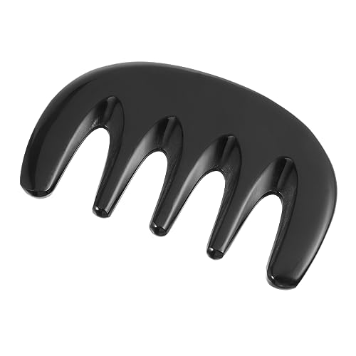 VALICLUD Antistatischer Massagekamm aus Natürlichem Ochsenhorn Breitzahniger Haarpflegekamm für Kopfhautmassage für und Männer von VALICLUD