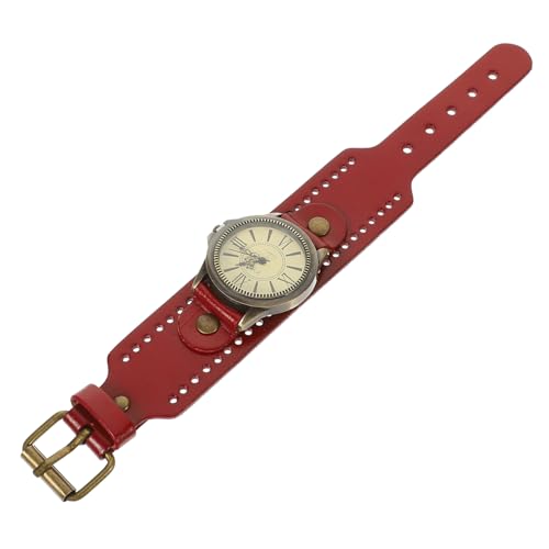 VALICLUD Armbanduhr Im Vintage-Stil Mit Römischen Ziffern Lässige Uhr Mit Lederband Modisch Für Damen von VALICLUD