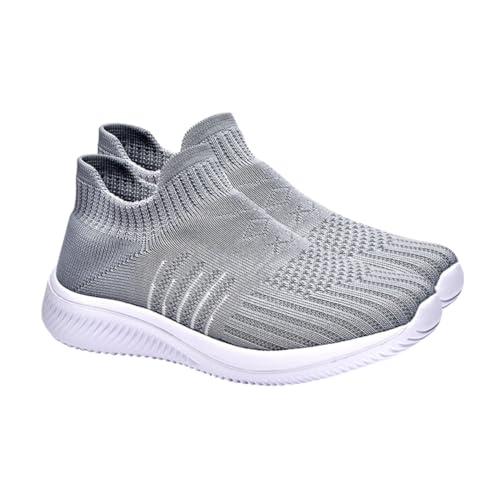 VALICLUD Atmungsaktive Damen Mesh Schuhe rutschfeste Freizeitschuhe mit Gepolsterter Sohle Flexible Lauf Walking Sneaker für Alltag und Reisen von VALICLUD