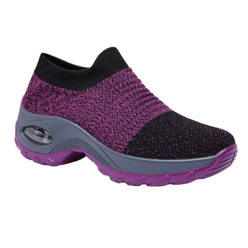 VALICLUD Atmungsaktive Damen Sportschuhe mit Dicker Sohle Rutschfester Laufsohle Weichem Modischem Design für Freizeit und Training Geeignet für Outdoor aktivitäten von VALICLUD