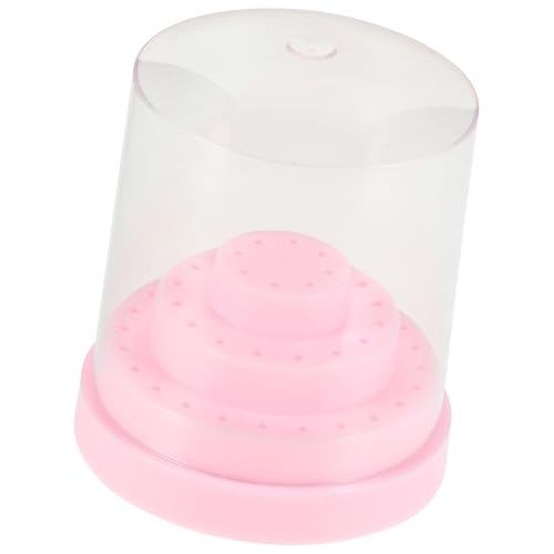 VALICLUD Aufbewahrungsbox Für Nagelbohrer Organizer Für Nagelschleifköpfe Etui Mit Löchern Für Maniküre-polierköpfe Box Aus Kunststoff Für Nagelkunst-artikel Tragbar Und Langlebig von VALICLUD