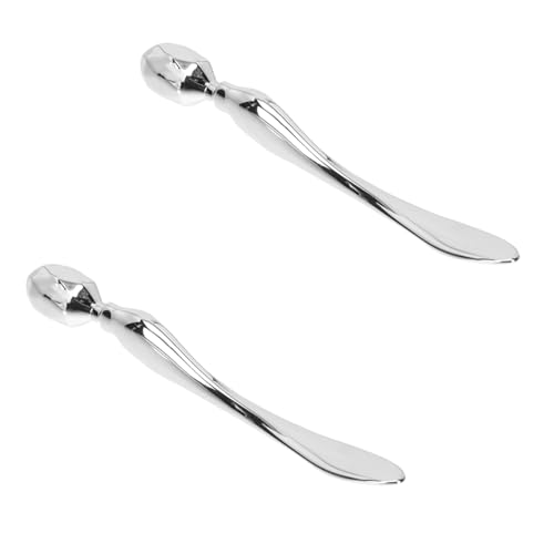 VALICLUD Augencreme 2 Stück Tragbar Multifunktional Silber Für Frauen Augenmassage Tool Für Make up Gesichtscreme Löffel von VALICLUD