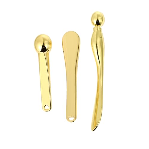 VALICLUD Augencreme Löffel 3 Stück Zinklegierung Gesichtscremelöffel für Make Up Augenmassagestab Hautpflege Kosmetisches Zubehör von VALICLUD