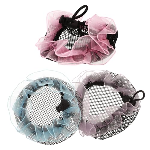 VALICLUD Ballett Haarnetz für Mädchen Elastisches Haarschmuck Dutt Netz in Blau Sicher und Bequem Vielseitig für Tanz Auftritte und Alltag Leichtes Schonendes Haarnetz Zubehör von VALICLUD