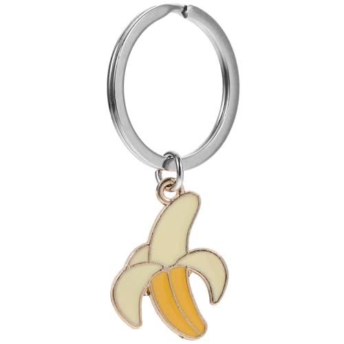 VALICLUD Bananen SchlüSselanhäNger Lustiger Hip-Hop Stil, Metall Bananen AnhäNger FüR Rucksack Und Handtasche, Leicht Und Langlebig, 5.5 X 2.5 Cm von VALICLUD