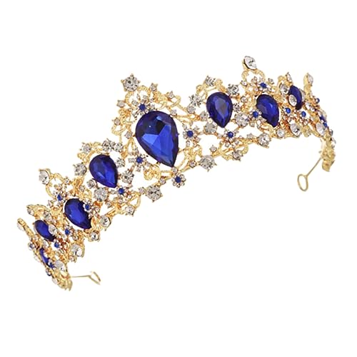 VALICLUD Barock Brautkrone Retro Hochzeitskopfschmuck Damen Grün Haarschmuck Design Party Accessoire VALICLUD Barock Brautkrone Retro Hochzeitskopfschmuck Damen Grün Haarschmuck Design Party Accessoire von VALICLUD